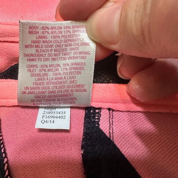 Xhilaration Push Up Underwire Bikini Swimsuit Top Medium Pastel Abstract Mesh - Picture 7 of 9